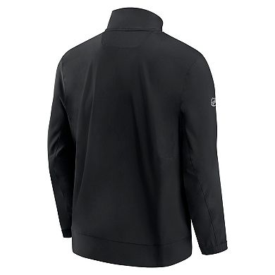 Men's Fanatics Branded Black Philadelphia Flyers Authentic Pro Rink Coaches Full-Zip Jacket