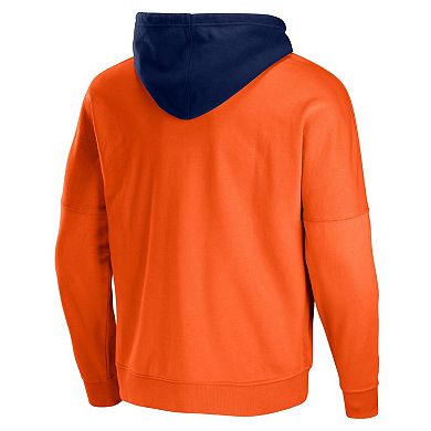 Men's NFL x Staple Orange Denver Broncos Throwback Vintage Wash Pullover Hoodie