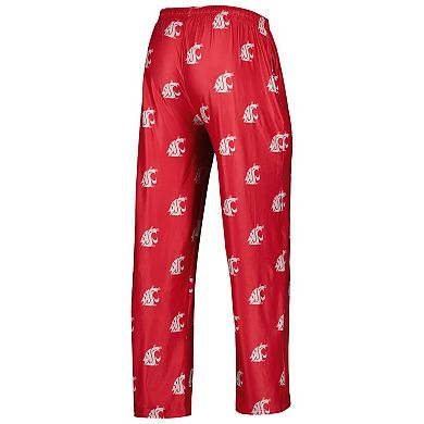 Men's Concepts Sport Crimson Washington State Cougars Logo Flagship Allover Print Pants