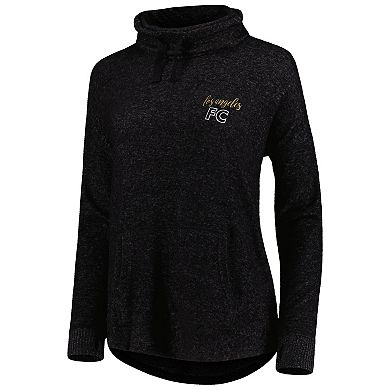 Women's Heathered Black LAFC Cuddle Tri-Blend Pullover Sweatshirt