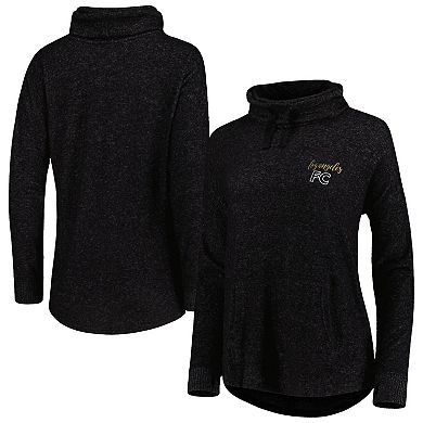 Women's Heathered Black LAFC Cuddle Tri-Blend Pullover Sweatshirt