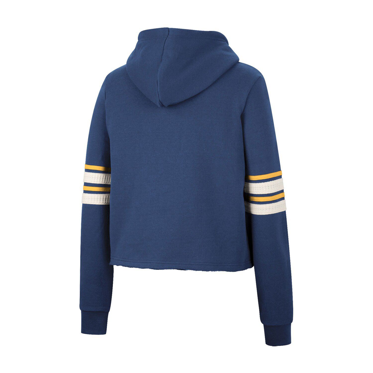 NCAA West Virginia Mountaineers Women's Cropped Hoodie | Burnout Fleece, Officially Licensed - View #7