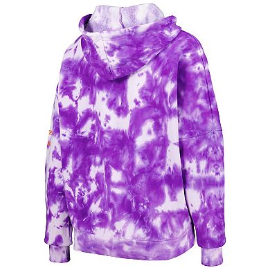 Women's New Era Purple Phoenix Suns Brushed Cotton Tie-Dye Pullover Hoodie