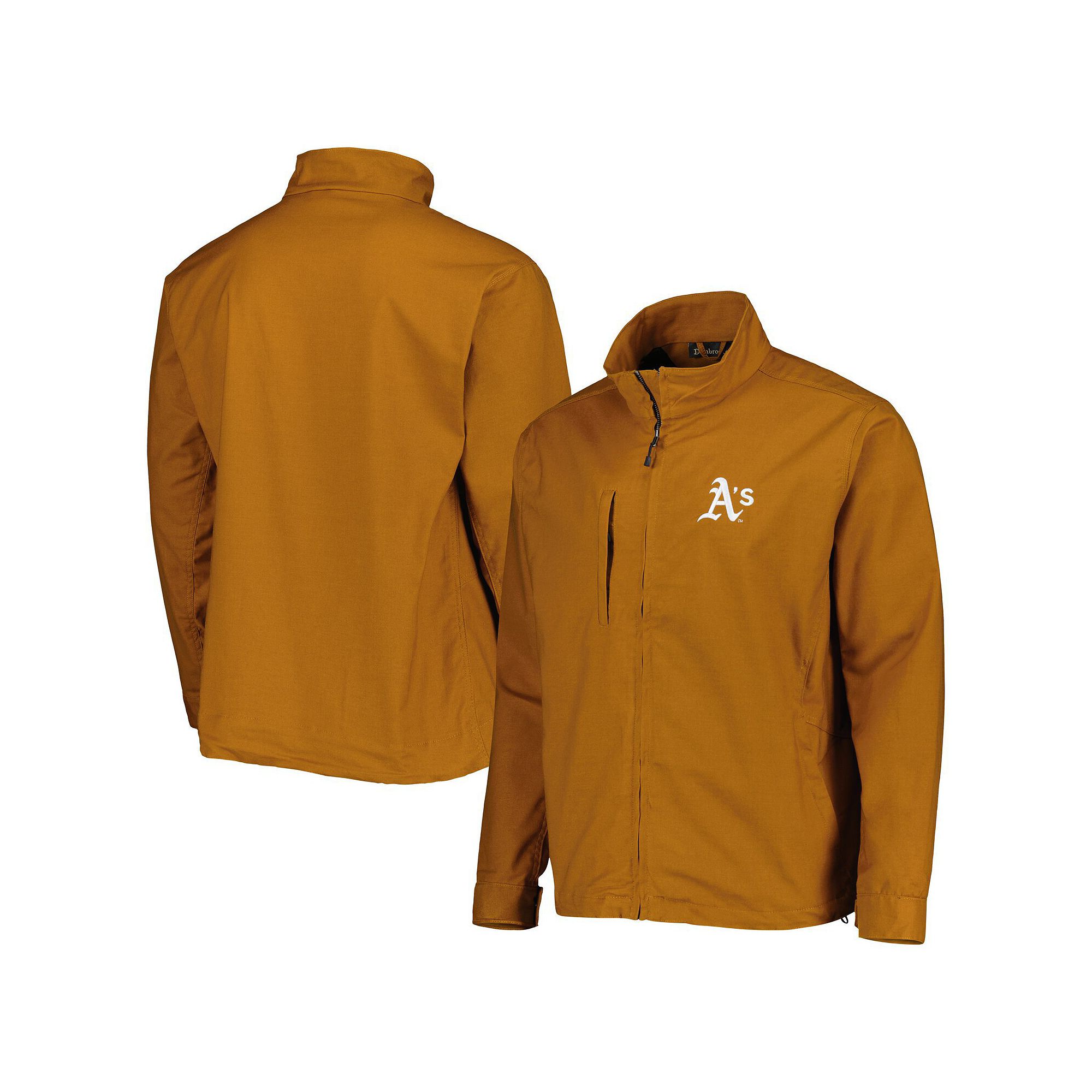 Mens Dunbrooke Tan Oakland Athletics Journey Tri-Blend Full-Zip Jacket, Si