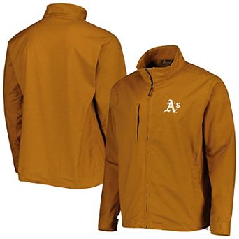 Men's Dunbrooke Tan Oakland Athletics Journey Tri-Blend Full-Zip Jacket