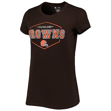 Women's Concepts Sport Brown/Orange Cleveland Browns Badge T-Shirt & Pants Sleep Set