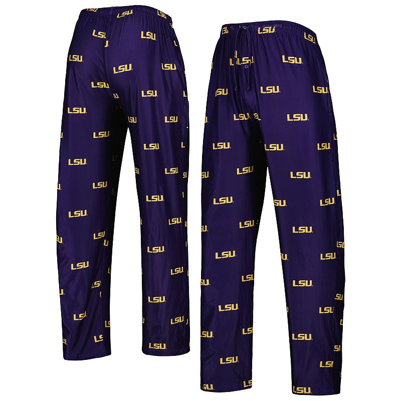 Mens Concepts Sport Purple LSU Tigers Logo Flagship Allover Print Pants, S