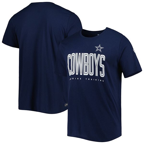 Men's New Era Navy Dallas Cowboys Combine Authentic Huddle Up T-Shirt