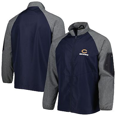 Men's Dunbrooke Navy Chicago Bears Hurricane Raglan Full-Zip Windbreaker Jacket