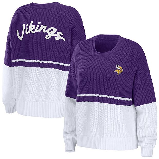 Women's Minnesota Vikings WEAR by Erin Andrews Gray Full-Zip Hoodie