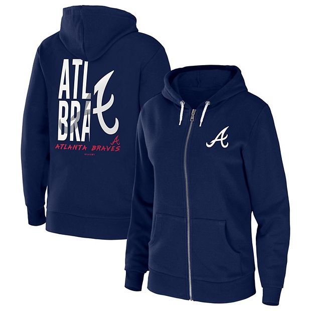 Navy Pullover Fleece Atlanta Braves Hoodie