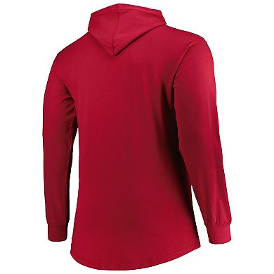 Men's Fanatics Red Tampa Bay Buccaneers Big & Tall Front Runner Pullover Hoodie