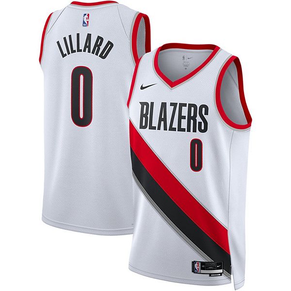 Nike Youth Portland Trail Blazers Damian Lillard #0 Red Dri-Fit Swingman Jersey, Boys', Large