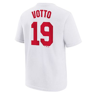 Youth Nike Joey Votto White Cincinnati Reds 2022 Field of Dreams Name & Number T-Shirt