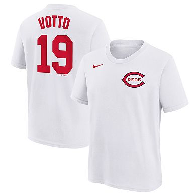 Youth Nike Joey Votto White Cincinnati Reds 2022 Field of Dreams Name & Number T-Shirt