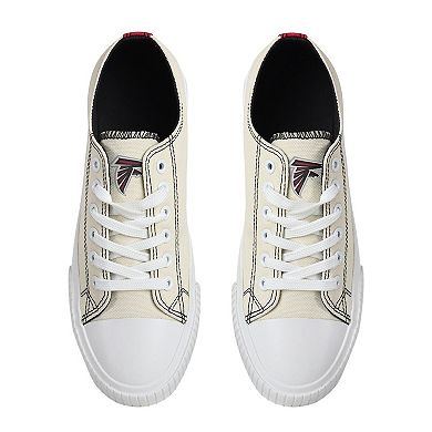 Women's FOCO Cream Atlanta Falcons Low Top Canvas Shoes