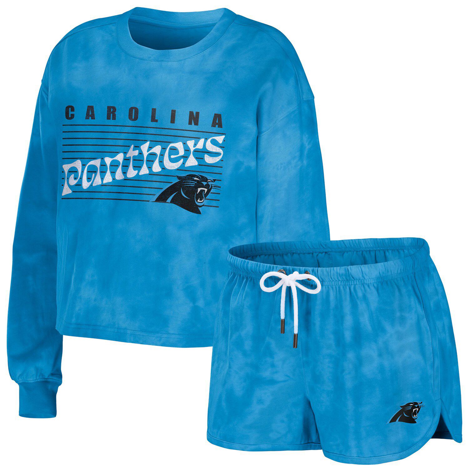 Men's Mitchell & Ness Heathered Gray Carolina Panthers Allover