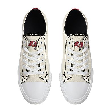 Women's FOCO Cream Tampa Bay Buccaneers Low Top Canvas Shoes