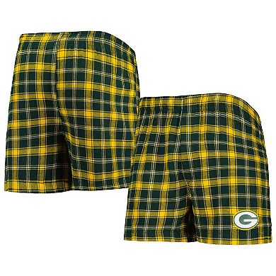 Men's Concepts Sport Green/Gold Green Bay Packers Ledger Flannel Boxers