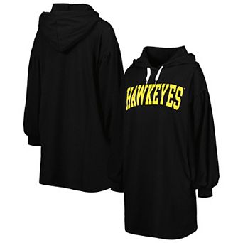 Women's Gameday Couture Black Iowa Hawkeyes Game Winner Vintage Wash Tri-Blend Dress
