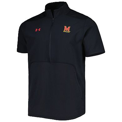 Men's Under Armour Black Maryland Terrapins Motivate 2.0 Half-Zip Jacket
