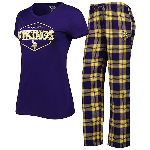 Women's Concepts Sport Purple/Gold Minnesota Vikings Badge T-Shirt ...