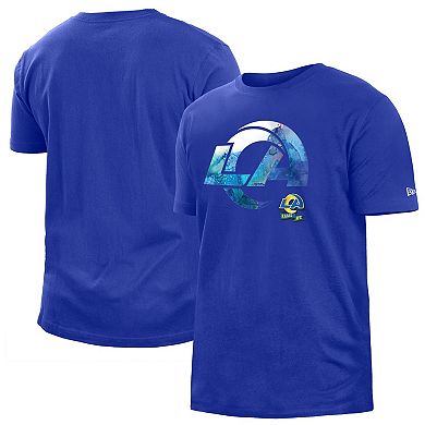 Men's New Era Royal Los Angeles Rams 2022 Sideline Ink Dye T-Shirt