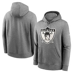 Men's Starter Black Las Vegas Raiders Draft Fleece Raglan Pullover Hoodie Size: Small