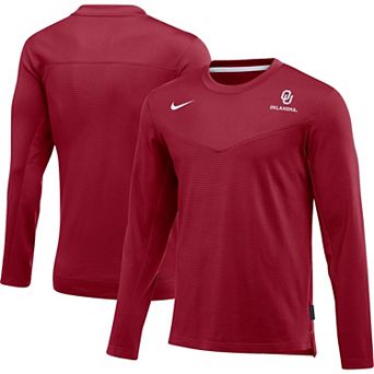 Men's Nike Crimson Oklahoma Sooners Game Day Sideline Performance Long Sleeve T-Shirt