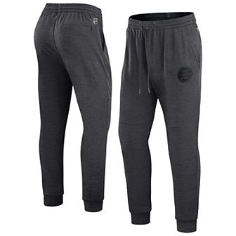 Men's Fanatics Branded Heather Charcoal Boston Bruins Authentic Pro Road Jogger Sweatpants