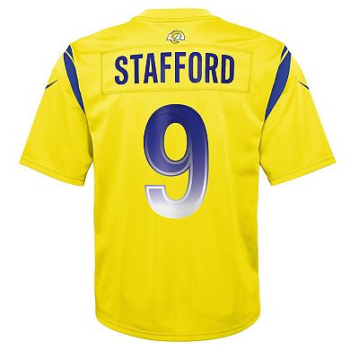 Youth Nike Matthew Stafford Gold Los Angeles Rams Inverted Game Jersey