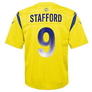 Youth Nike Matthew Stafford Gold Los Angeles Rams Inverted Game Jersey