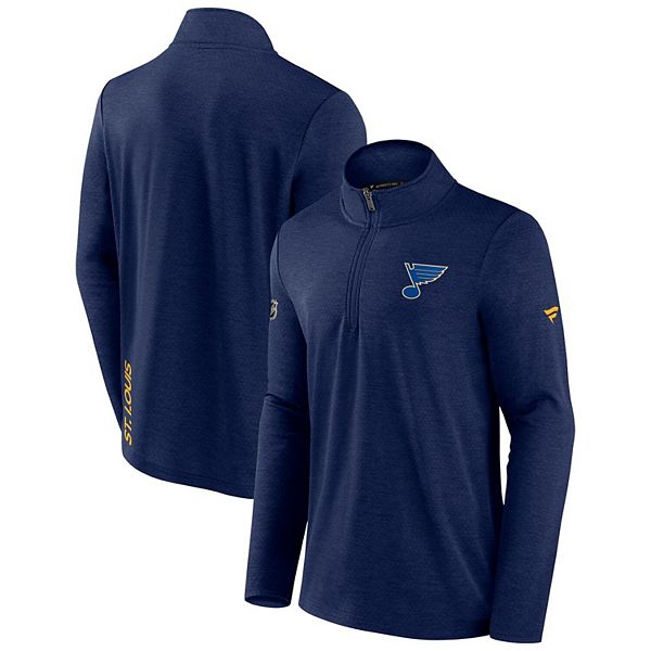 Men's Fanatics Branded Heathered Blue Vancouver Canucks Authentic Pro  Travel & Training Quarter-Zip Jacket