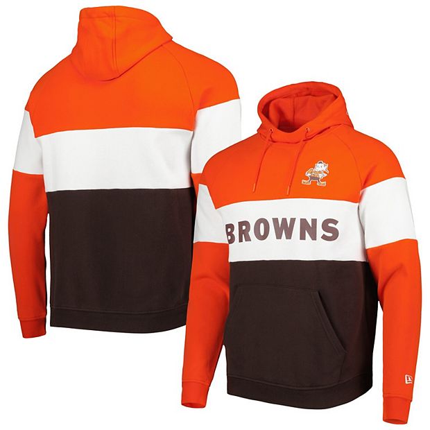 New Era Brown Cleveland Browns Long Sleeve Hoodie T-Shirt