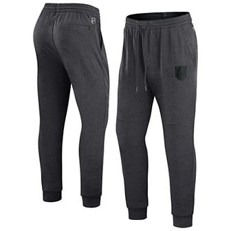 Men's Fanatics Branded Heather Charcoal Vegas Golden Knights Authentic Pro Road Jogger Sweatpants