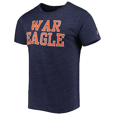 Men's League Collegiate Wear Heather Navy Auburn Tigers Local Victory Falls Tri-Blend T-Shirt