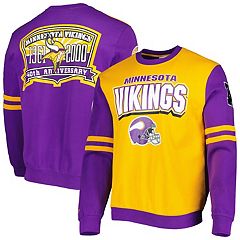 Men's Mitchell & Ness Purple Minnesota Vikings Hometown Champs Pullover  Sweater