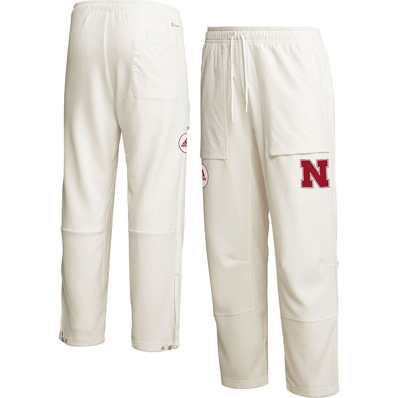 Mens adidas Cream Nebraska Huskers Zero Dye AEROREADY Pants, Size: Small, 
