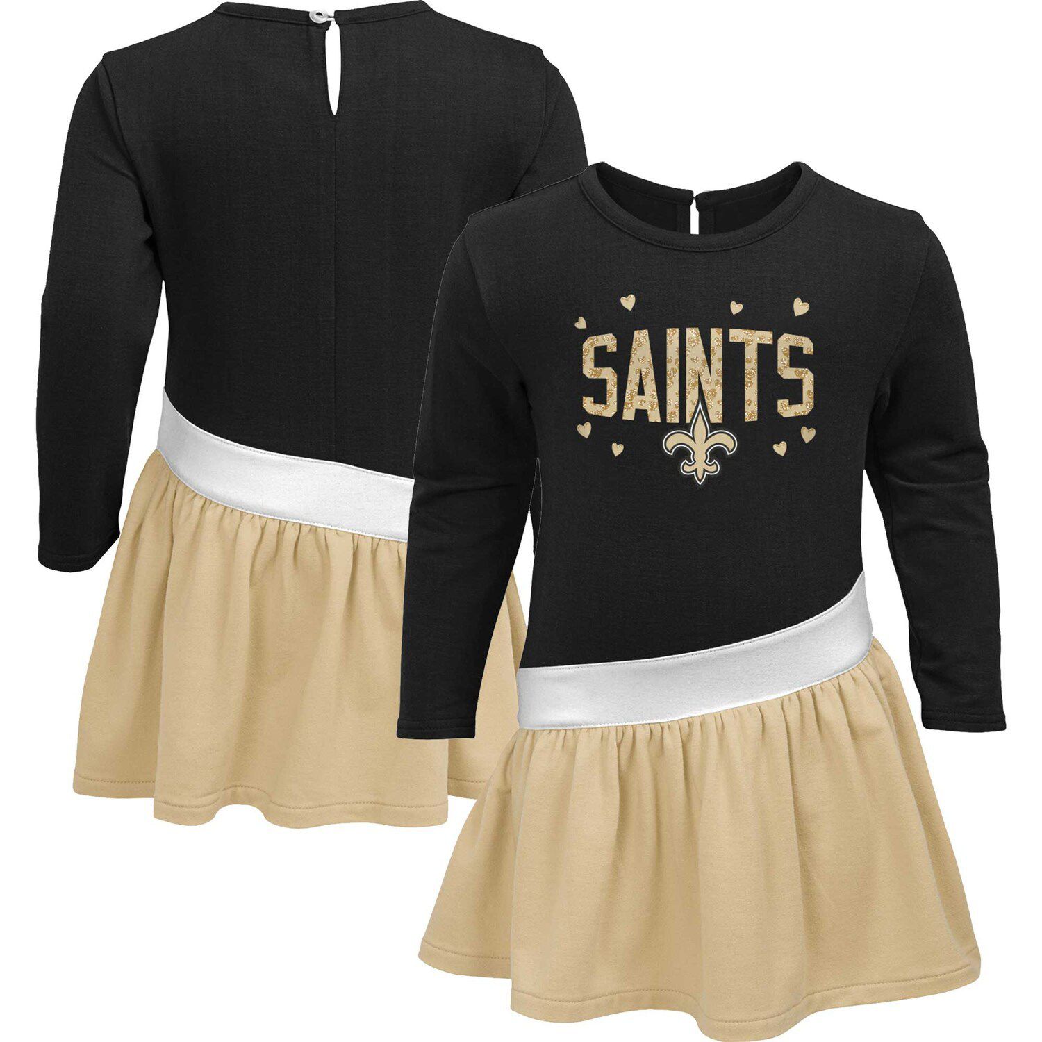 Outerstuff Girls Infant Pink New Orleans Saints Cutest Fan Hearts T-Shirt