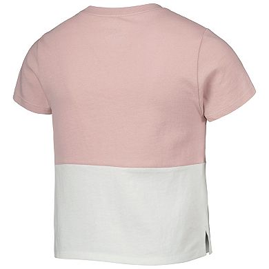 Girls Youth League Collegiate Wear Pink Indiana Hoosiers Colorblocked T-Shirt