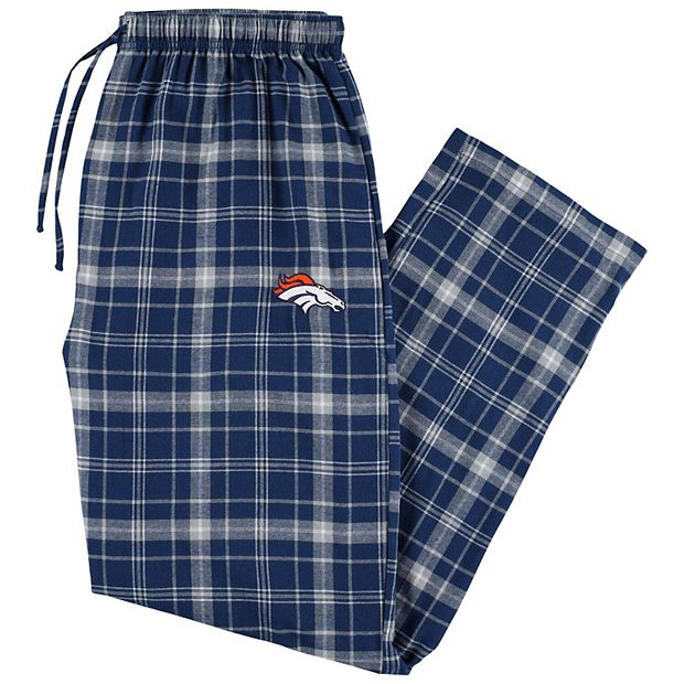 Men's Concepts Sport Navy/Gray Denver Broncos Big and Tall Ultimate Flannel  Pajama Pants