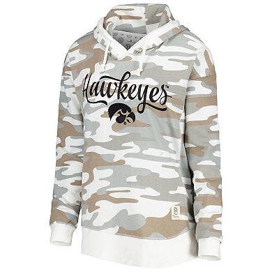 Women's Pressbox Camo Iowa Hawkeyes San Pablo Pullover Hoodie