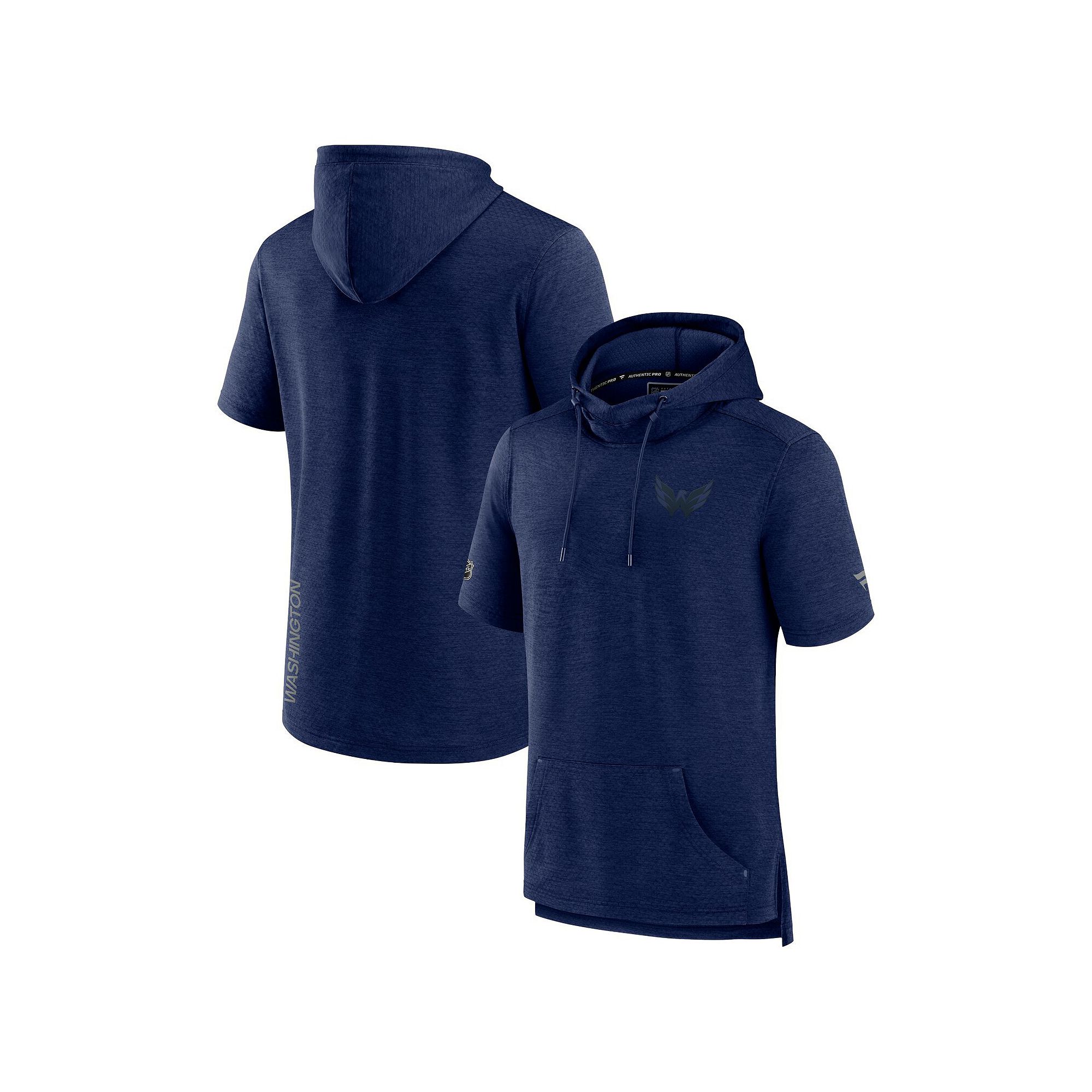 Mens Fanatics Branded Heather Navy Washington Capitals Authentic Pro Road 