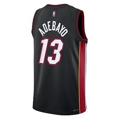 Youth Nike Bam Adebayo Black Miami Heat 2021/22 Swingman Jersey - Icon ...