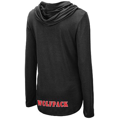 Women's Colosseum Black NC State Wolfpack My Lover Long Sleeve Hoodie T-Shirt