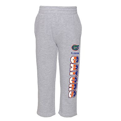 Toddler Heather Gray/Royal Florida Gators Playmaker Pullover Hoodie & Pants Set
