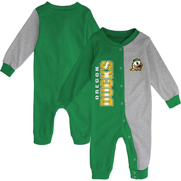 Infant Green/Gray Oregon Ducks Halftime Two-Tone Sleeper