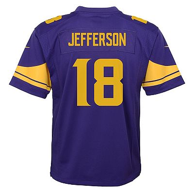 Youth Nike Justin Jefferson Purple Minnesota Vikings Game Jersey