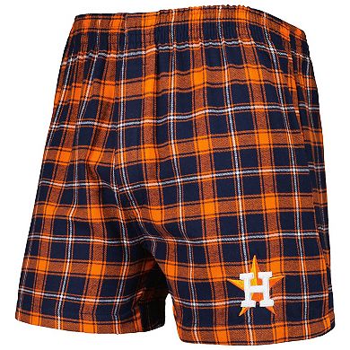 Men's Concepts Sport Navy/Orange Houston Astros Ledger Flannel Boxers