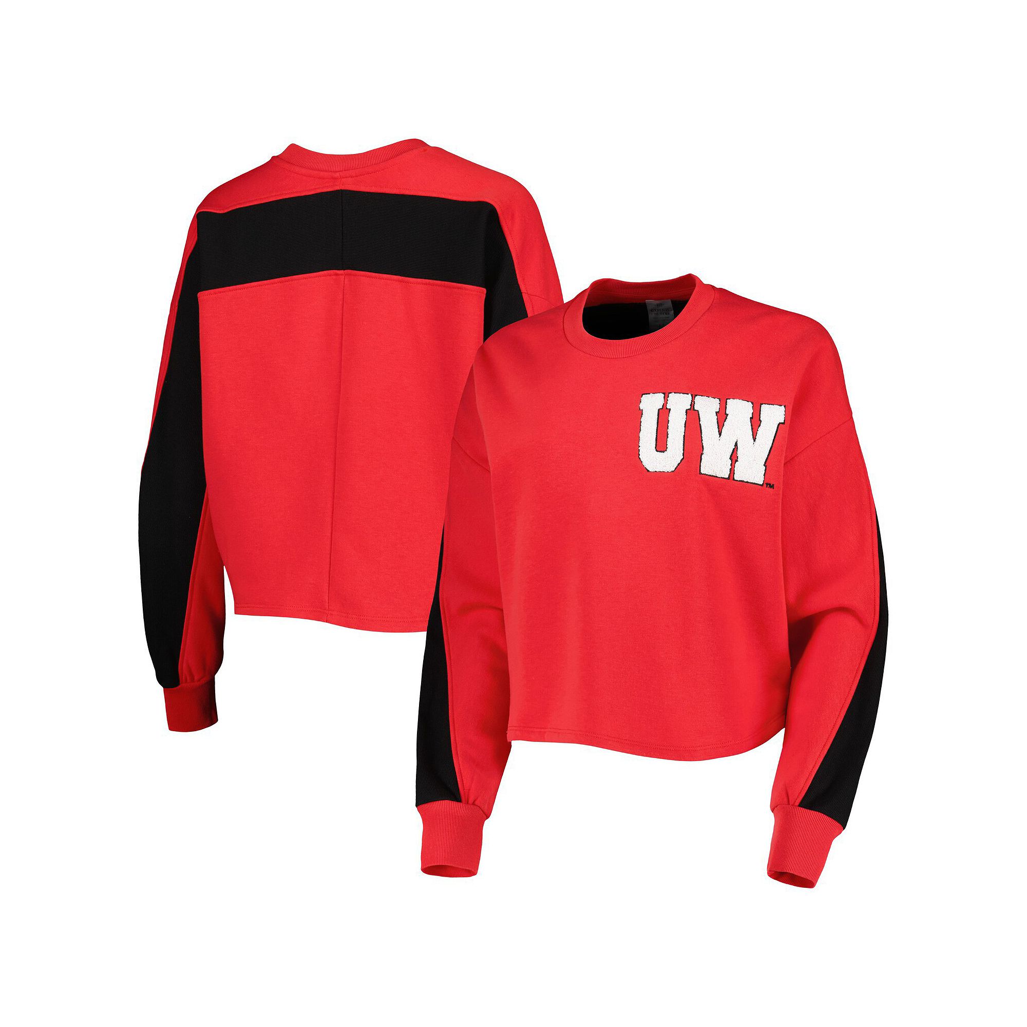 Womens Gameday Couture Red Wisconsin Badgers Back To Reality Colorblock Pu